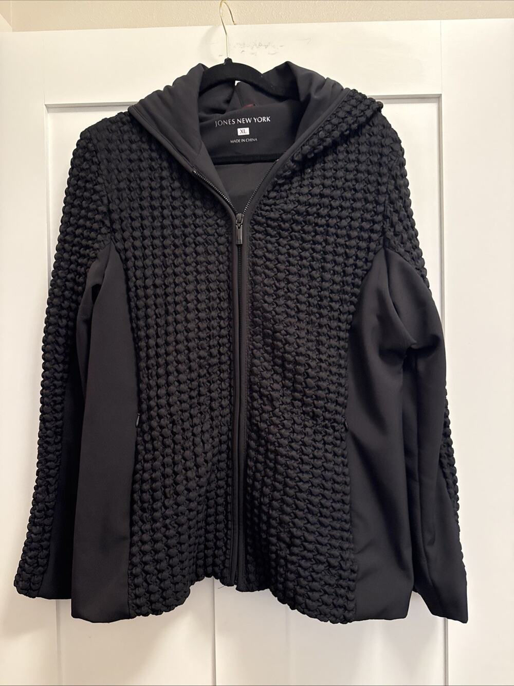 Jones New York Black Jacket XL Hoodie EUC